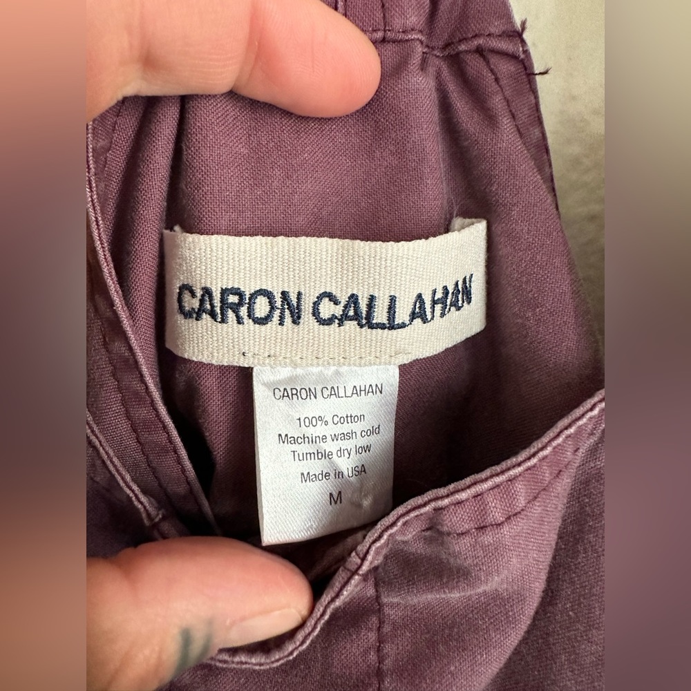 Caron Callahan Bria Jumpsuit Mulberry Canvas OG $395 Size M - Picture 10 of 12